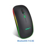 Bluetooth 5.1 & 2.4G-Rechargeable Wireless Mouse
