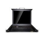 CAT5 8ports/16ports/32ports 1U Rack Mount 17" (IP KVM-1700CT Series) LED KVM Drawer Over IP